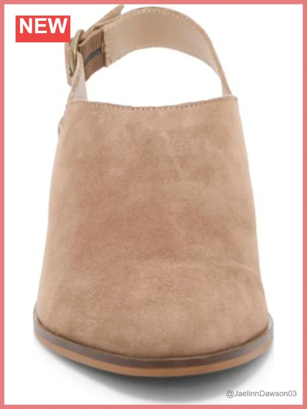 Lucky Brand Mylody Slingback Loafer Almond Toe Block Heel Leather Women's
